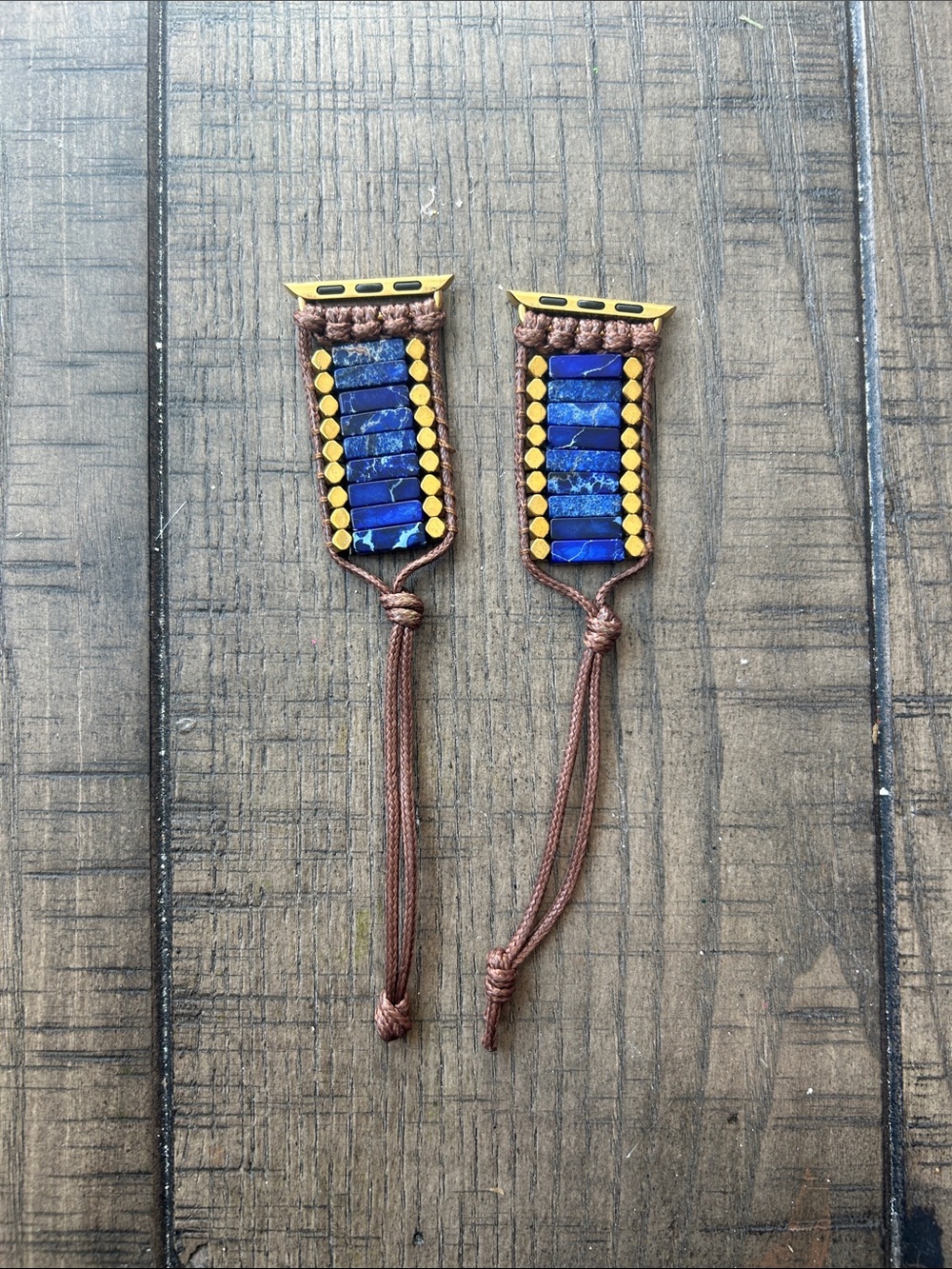 SAACHI Bohemian Mixed Stone Apple Watch Band Blue Stone Watch band Flawed
